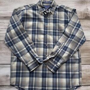 Sir Pendleton wool shirt medium plaid repair project